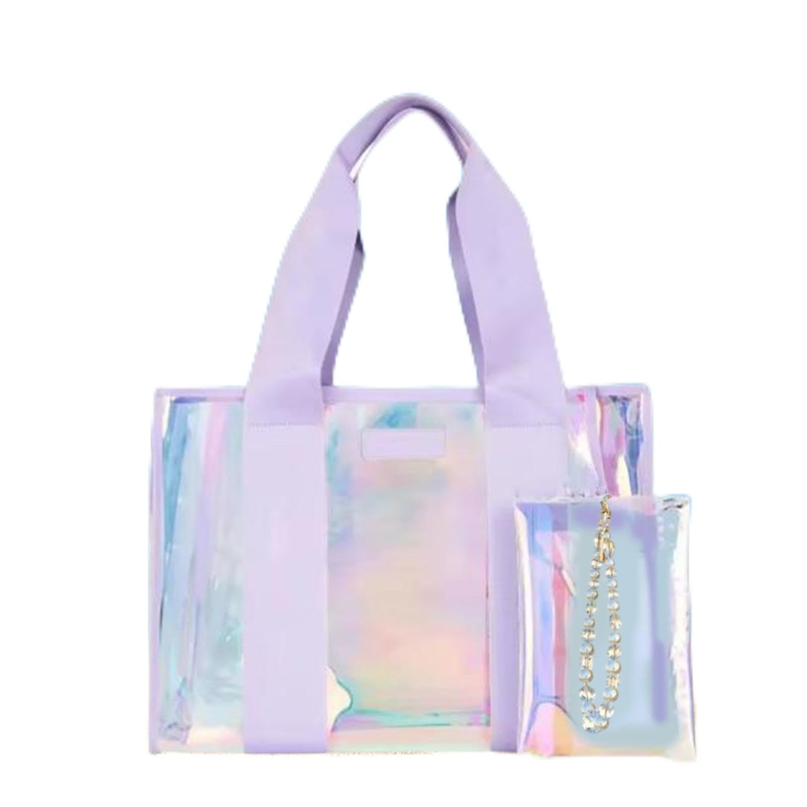 Beach Tote Bag Lightweight Women Handbag for Vacation Stadium Outdoor Sports Violet|Clothing, Shoes & Accessories | Womens Handbags & Bags