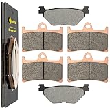 Caltric Front & Rear Brake Pads Compatible with Yamaha Xv1700Pc Xv-1700Pc Road Star 1700 Warrior 2002-2009