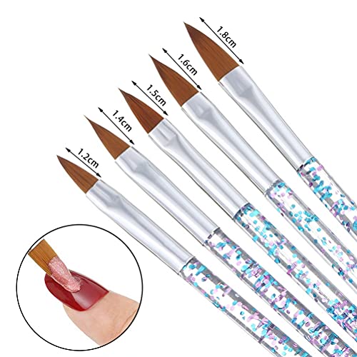 10 Stück Nagel Kunst Malerei Zeichnung Pinsel Set,Acryl Nagel Kunst Pinsel Professionell Nail Art Pens Enthalten 5 Stück… – Bild 6