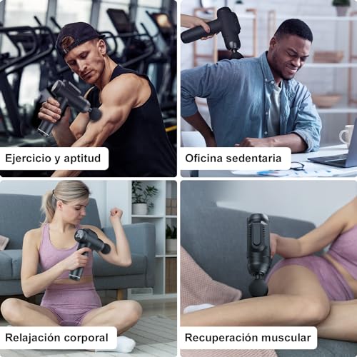 Pistola de Masaje Muscular, Masajeador Cervical y Espalda, 99 Niveles Ajustables, 6 Cabezales de Masaje, Pantalla LCD y Carga Tipo-C, Profesional Massage Gun para Aliviar el Dolor Muscular - imagen 6