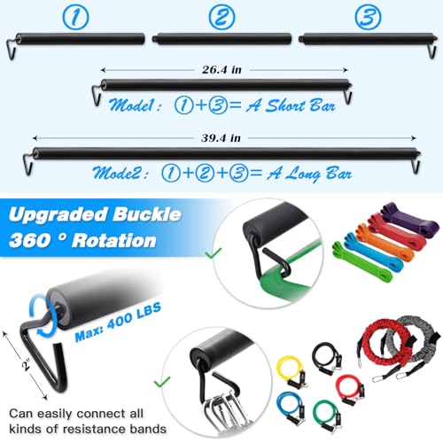 Brebebe Door Anchor Strap for Resistance Bands Exercises, Multi Point Anchor Gym Attachment for Home Fitness, Portable Door Band Resistance Workout Equipment, Easy to Install, Punch-Free, Nail-Free