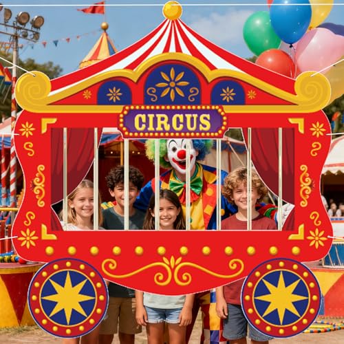 Fondo fotográfico de fiesta de circo 70x74 pulgadas miniatura 4
