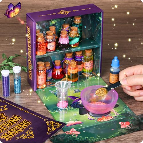 Fairy Potions DIY Craft Kit for Kids, 20 Wizard Potions & Energy Crystal - Image 2
