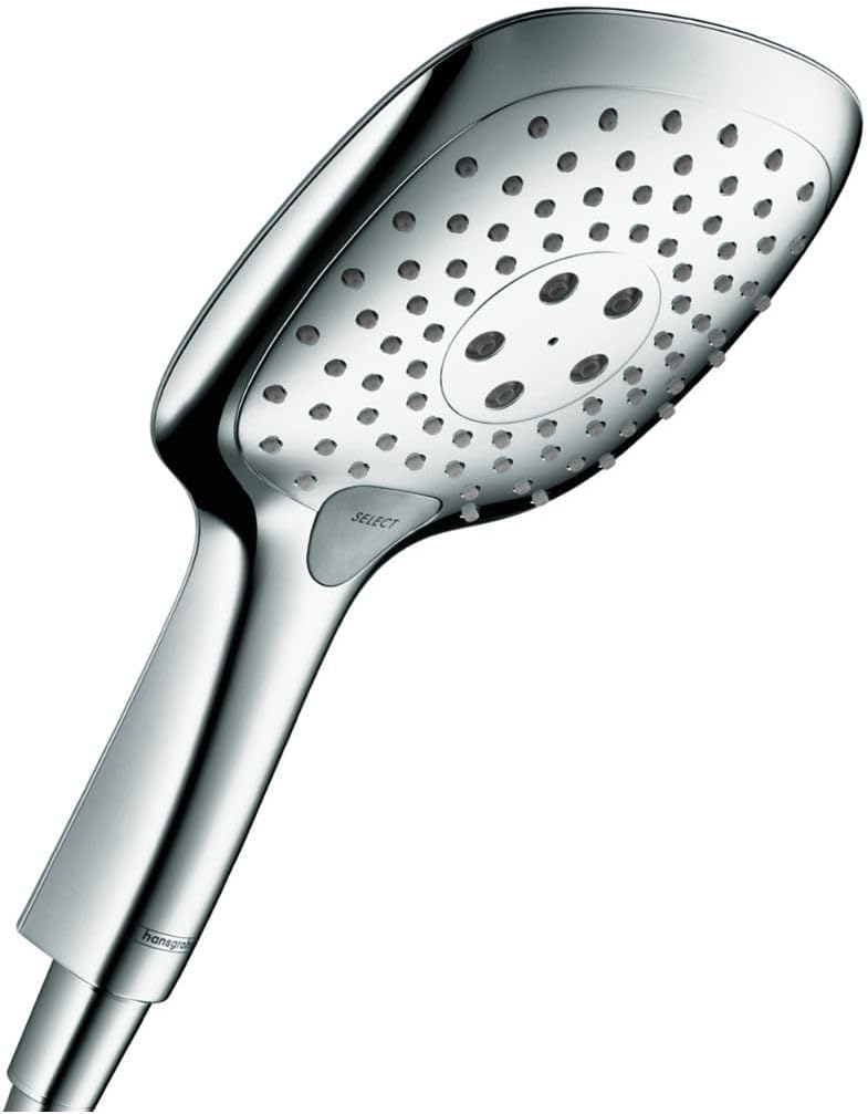 hansgrohe Raindance Select E Easy Install 6-inch Handheld Shower Head Modern 3 RainAir, Mix, CaresseAir 26550001
