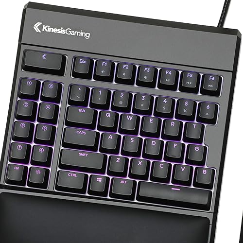 Image of KINESIS Gaming Freestyle Edge RGB Split Mechanical Keyboard | Cherry MX Speed Silver Switches | RGB | Ergonomic | Detachable Palm Support | Fully Programmable | TKL | Available Tenting