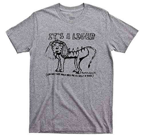 Napoleon Dynamite T Shirt Heck Yes It's A Flippin Sweet Magic Liger Tee (Small, Sport Gray)