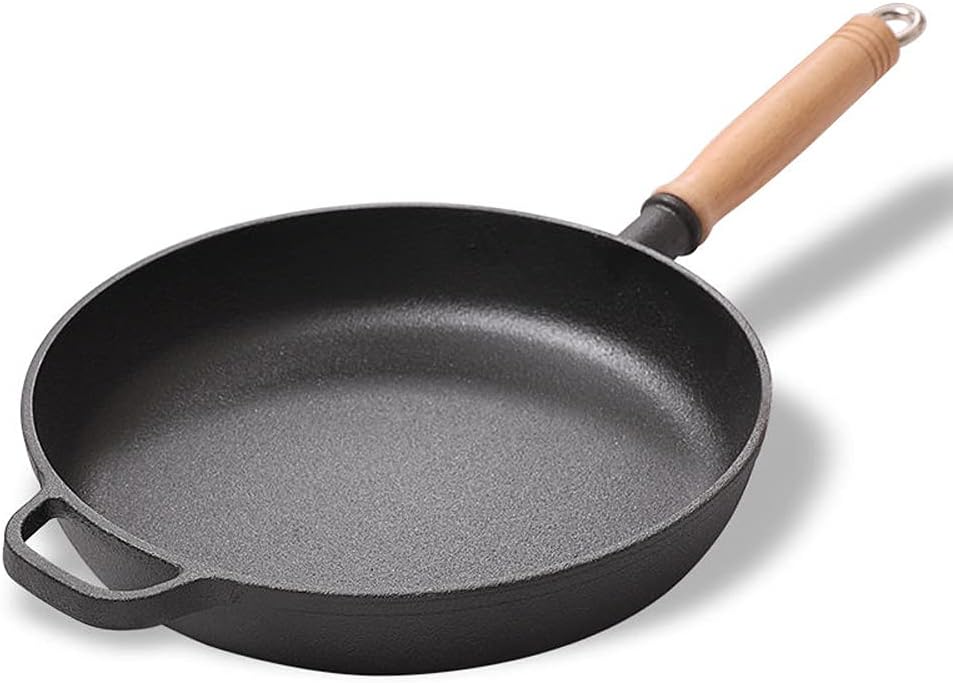 Sartén De Hierro Fundido, Sartén De Hierro Antiadherente Sin Revestimiento, Para Estufa De Gas, Estufa Eléctrica De Cerámica, Cocina De Inducción, Sartenes Para Hacer Tortitas De Tortilla De Bistec, M