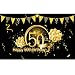 Produktbild 50. Geburtstag Party Dekoration Fotohintergrund, BDDFOTO 2 * 1.5m Extra Große Stoff Schild Poster zum 50. Jahrestag Foto Stand Hintergrund Banner
