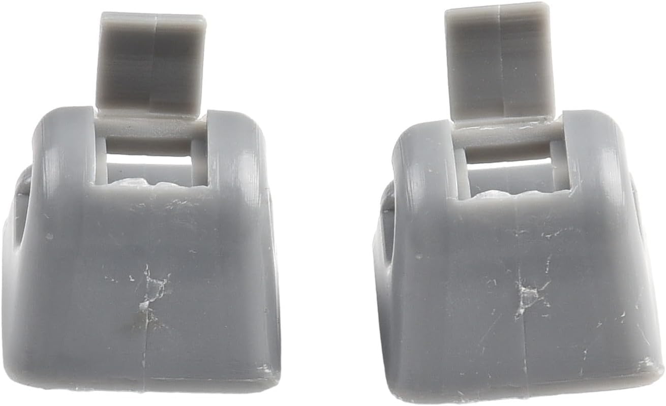 2-Pack Nylon Sun Visor Clips for - W123 W124 W126 W140 W201 190 Class (1976–1995), Beige/Grey Interior Visor Holder Brackets with OEM Fitment(Gray)