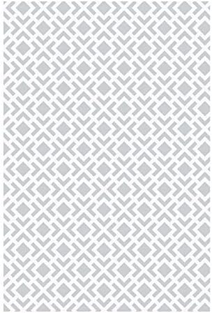 STORESDECO Alfombra Salon Vinilica Baño Hogar Cocina Pasillo Alfombras de habitacion Lavable Antideslizante Resistente para Exterior e Interior Geométrica Gris, 120 x 180 cm