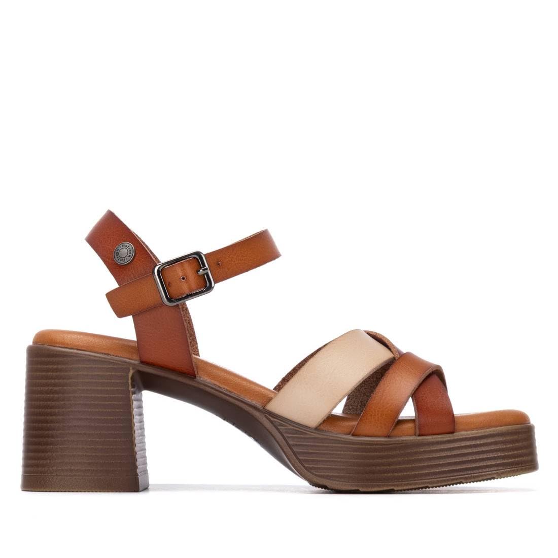 REFRESH 175096 SandalWoman, Camel, 7 UK