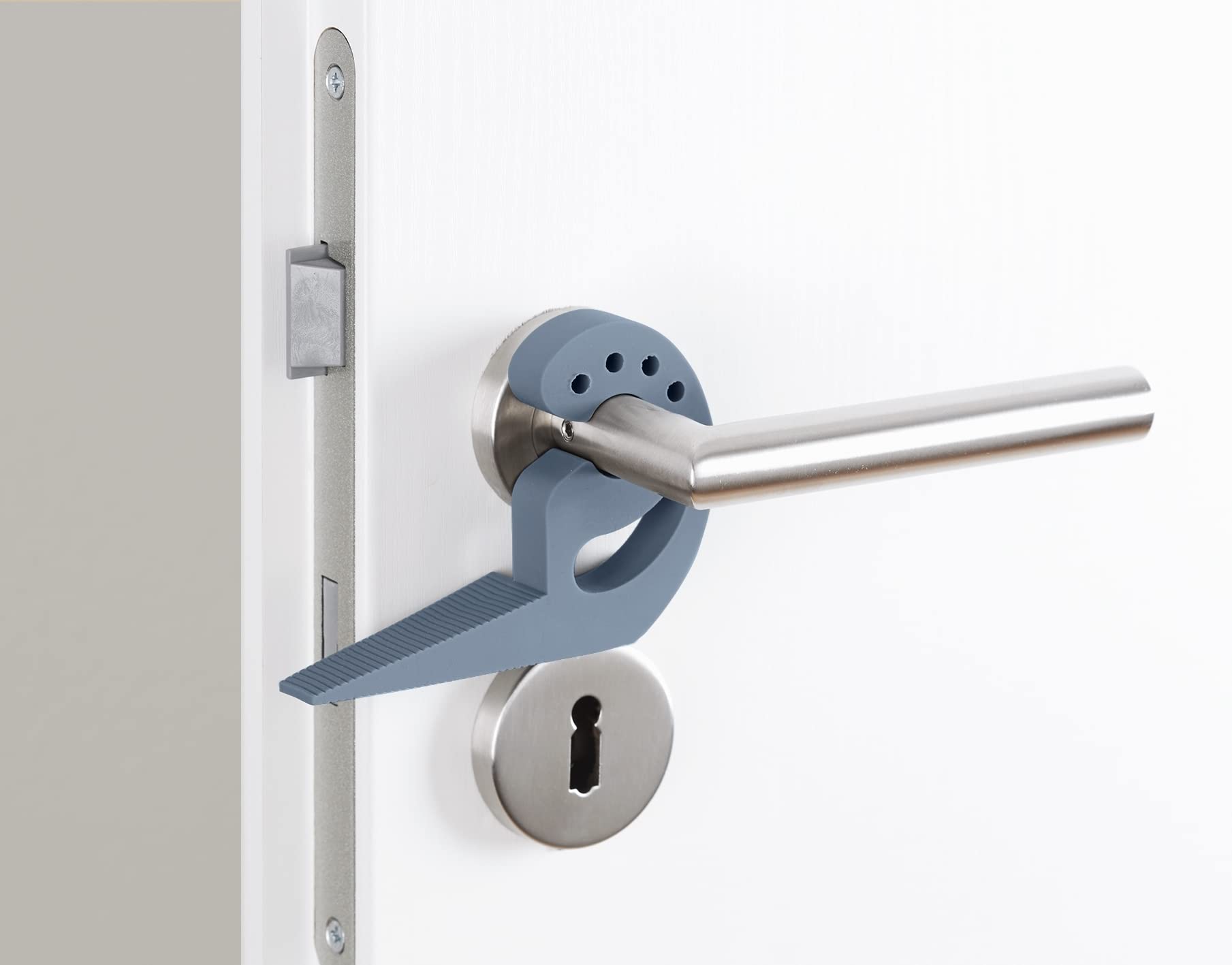 Wenko Multi-STOP fermaporta blu-grigio - Salvadita, TPR, 11.8 x 7.7 x 2.5 cm, Blu