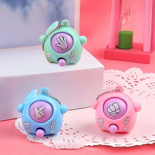 Image of Party Propz Rock Paper Scissors Game Key Chains - 10 Pcs, Return Gifts for Birthday, Birthday Return Gift, Gifts for Kids | mini game keychain | finger game keychain (Polypropylene)