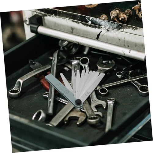 Healifty Calibrador de galgas para válvula de acero inoxidable, herramienta de medición de espesores, medición precisa para mantenimiento automotriz miniatura 6