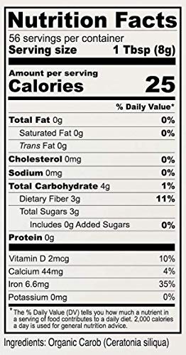 Anthony's Organic Carob Powder, 1 Lb, Gluten Free, Non Gmo, Cocoa Powder Alternative, Unsweetened #TOP2