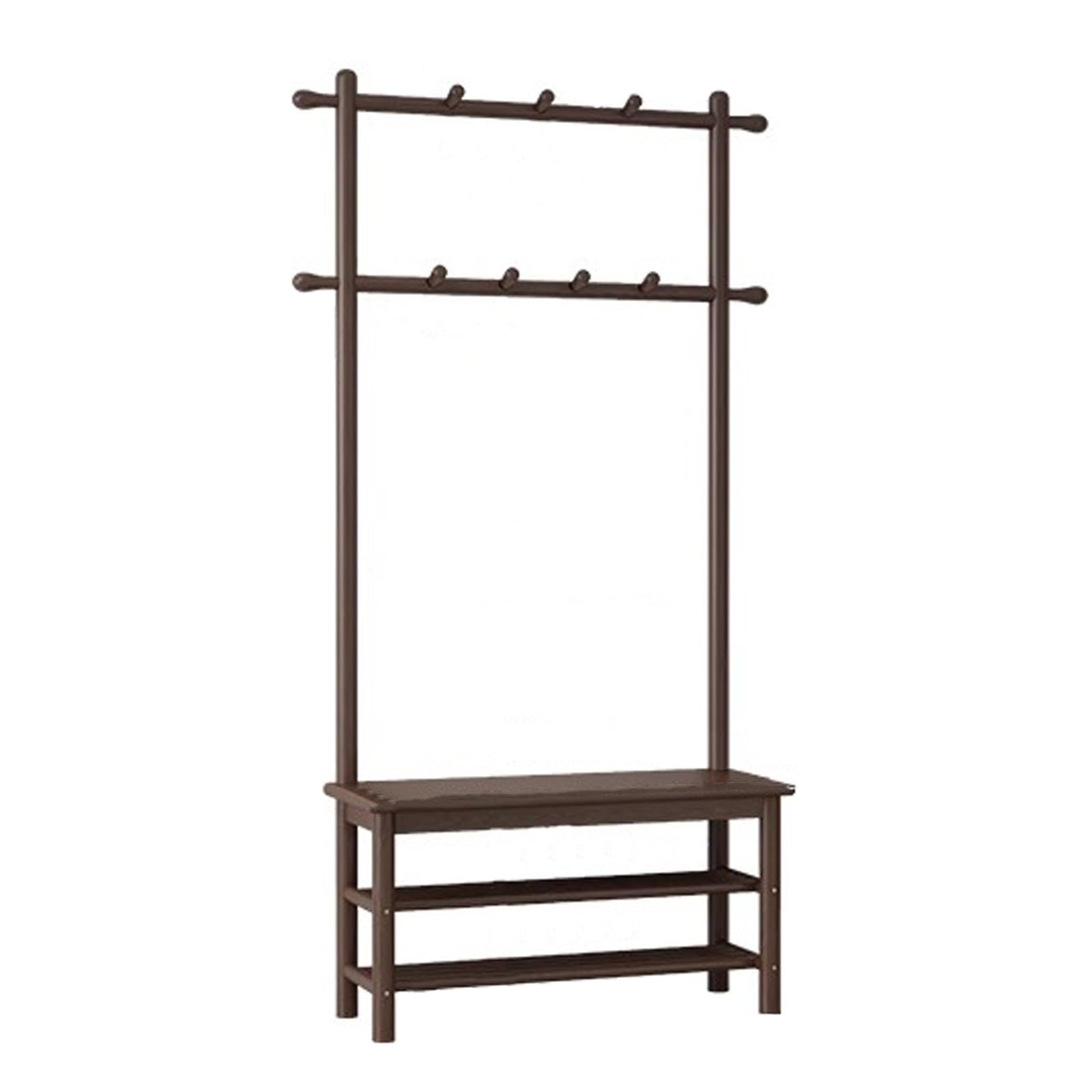 Rangement d'entrée pour chaussures avec banc robuste de 300 kg marron