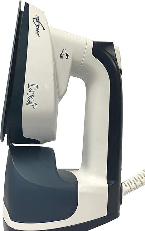 Duet 2-in-1 Portable Steam Iron Garment Steamer – Reliable Handheld Iron with Water Tank – Travel Essential