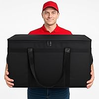 Vista 112 de Bodaon Paquete de 1 bolsas de compras reutilizables aisladas, bolsa enfriadora de picnic XL con cremallera superior para frío, bolsa aislada