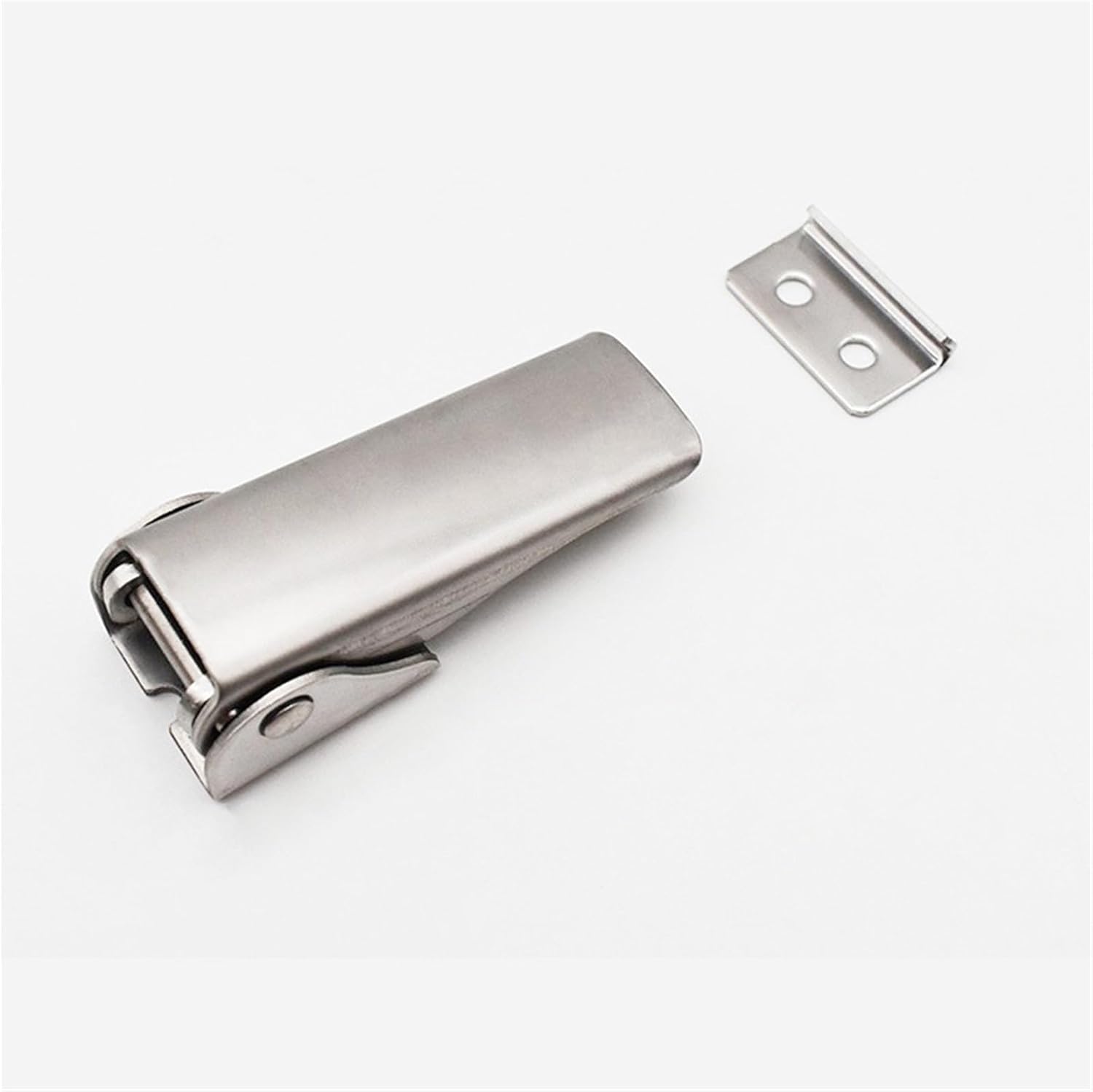 DK602 304 Stainless Steel Hasp Lock Adjustable Under-Center Hooks Toggle Latch Padlock 1Pcs