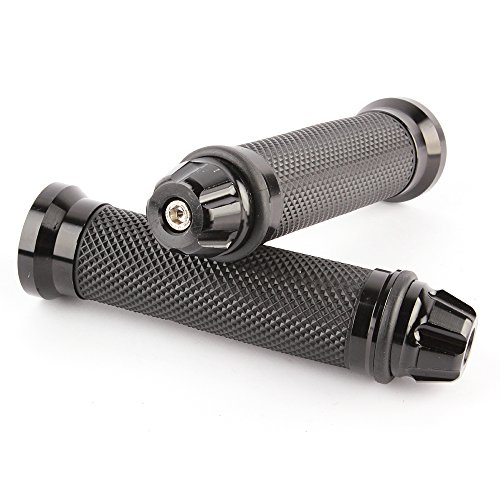 Custom Motorcycle Sport Bike CNC Aluminum 7/8" 22mm Handlebar Rubber Gel Hand Grips for Chopper Cruiser Bike