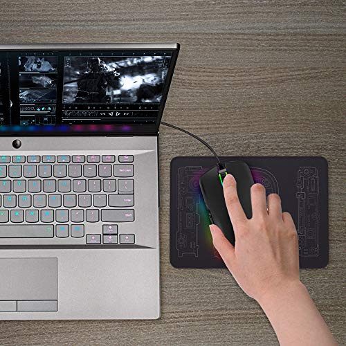Image of HXMJ RGB LED Gaming Mice,Wired USB C Port for Apple MacBook,Computer or Laptops with Type C Port-Black