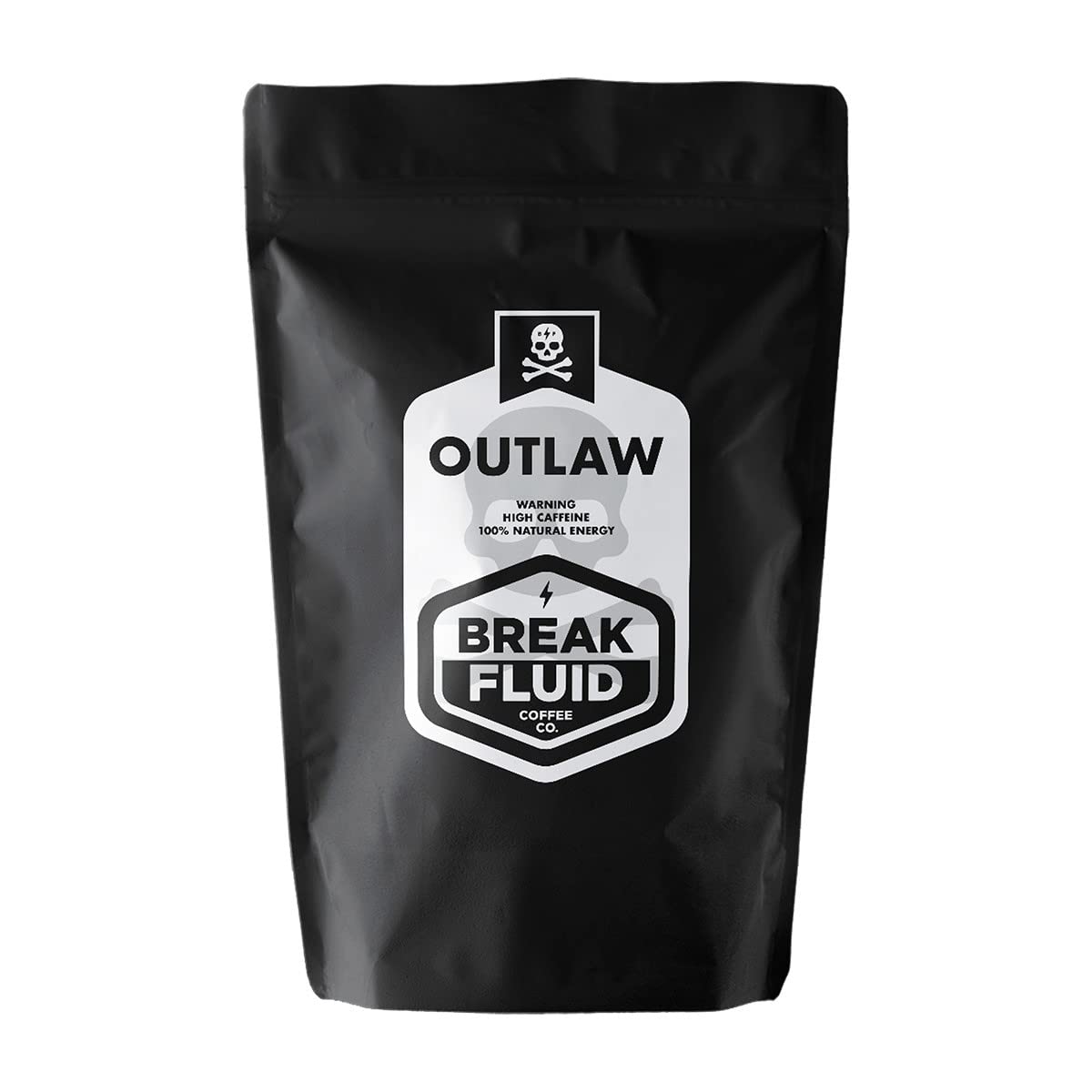 Break Fluid Outlaw Ground Coffee - Strong Coffee - High Caffeine Filter Coffee - Fresh Arabica and Robusta Coffee - Strong Coffee Bag 227grams