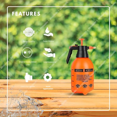 Image of Kids Mandi Handheld Gardening Water Pump Sprayer | Adjustable Nozzle for Fine Mist & Strong Stream | Portable Hand Pressure Spray Bottle for Plants, Lawn, Cleaning & Home Gardening