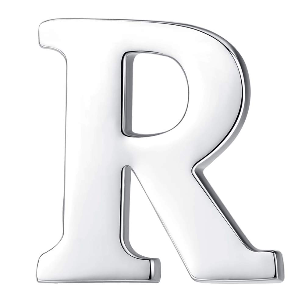 HONEY BEARBrooch Clips Letters Initial Alphabet A to Z for Men/Women Costume, Stainless Steel, Business Wedding Gift