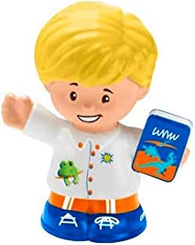 Pieza de repuesto para Fisher-Price Little People Friendly School Playset - GCK46 ~ Blonde Boy Eddie Carrying School Book