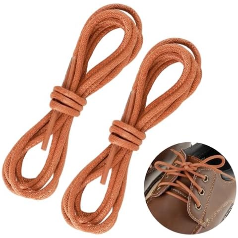 Waxed Round Brown Shoe Laces by Lusofie Cover