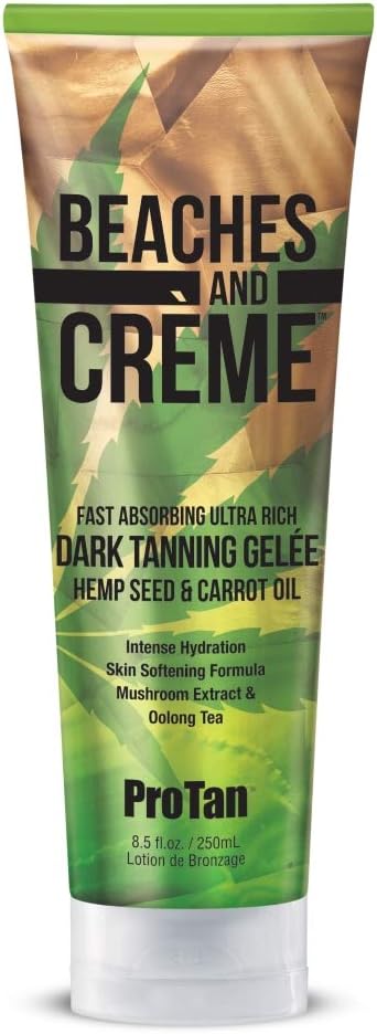 ProTan Beaches & Creme Fast Absorbing Ultra Rich Dark Tanning Gelee with Hemp Seed & Carrot Oil 250ml