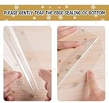 Anstore Świąteczne celofanowe torby na smakołyki, płatek śniegu, przezroczyste, płaskie torby na cukierki na wiolonczelę, plastikowe torby OPP ze 100 obrotowymi wiązaniami, na cukierki, ciasteczka,