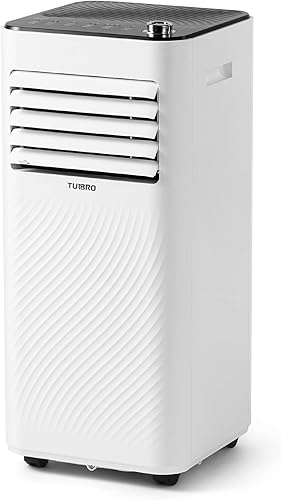 TURBRO Finnmark - Aire acondicionado portátil de 8,000 BTU, deshumidificador y ventilador, unidad de aire acondicionado 3 en 1 para habitaciones de