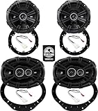 KICKER Speakers 6.75 & 6X9 inch for Ford Explorer 2020-2024 Upgrade Kit - 2 Pairs of DS Series with Adapters and Harness, Car Audio Front & Rear Door Speaker 43DSC6704 & 43DSC69304