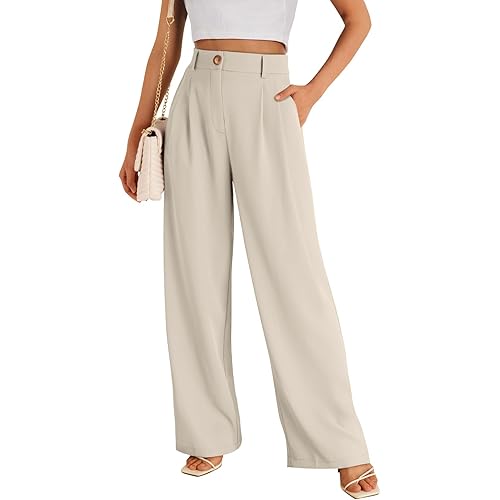 LILLUSORY Wide Leg Dress Pants Women's High Waisted Business Casual Trousers