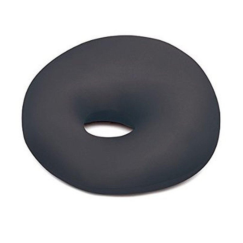 MOGU(モグ) ホールクッション 日本製 身体が求めるビーズクッション へたりにくい パウダービーズ使用 小型(約36x36x15cm) ブラック 介護 背当て 座布団 昼寝枕 サポート 背中 腰 お尻 オフィス リビング イス ソファ