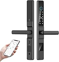 Vista 1 de HIFAM Cerradura de puerta de huellas dactilares, TUYA APP Control Smart Lock Cerradura de puerta electrónica con código código de acceso biométrico