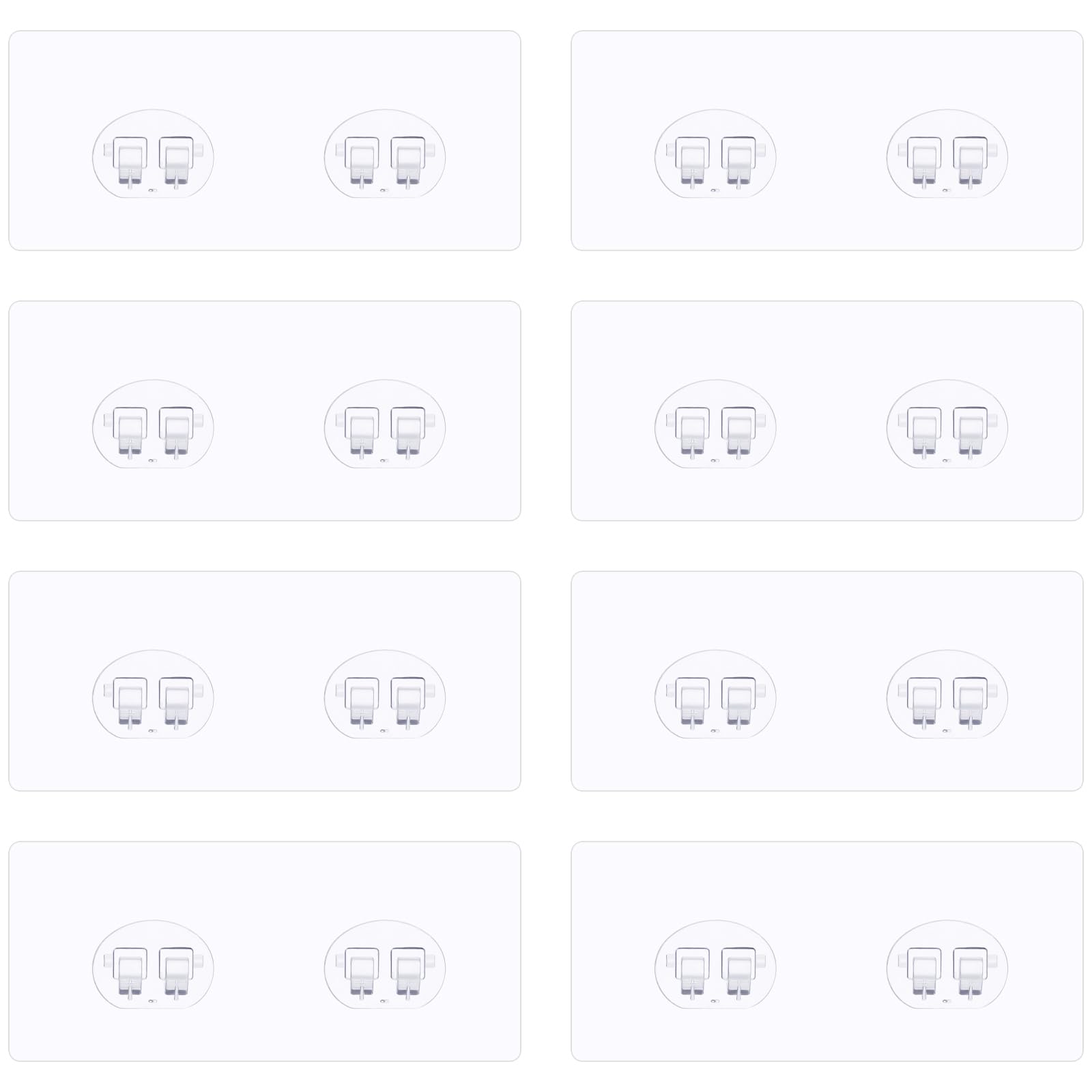 8 Pack Shower Caddy Adhesive for Replacement, Strong Adhesive Sticker Hooks Transparent Adhesive Wall Hooks No Drilling for Shower Caddy Basket Shelf Bathroom Storage Corner Shelves Kitchen Racks