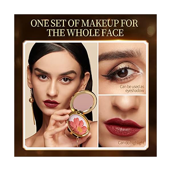 ZEESEA [Palace Identity] Peony Blush，Multi-purpose Makeup Tray, Caramel Nude Brown