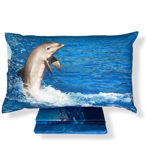 Bassetti Completo Lenzuola Letto Singolo – 100% Cotone Made in Italy – Stampa Digitale – Lenzuolo sopra 160x280 cm, Lenzuolo sotto con Angoli 90x200 cm, Federa Double Face 50x80 cm (Together)