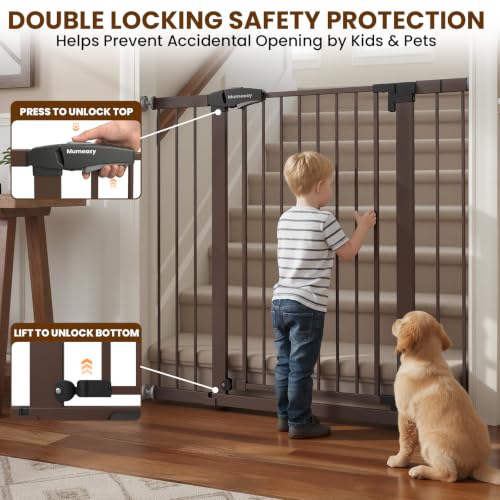Image of Mumeasy 36 inch Extra Tall Dog Gate, 29.7-46 inch Baby Gate for Stairs & Doorways