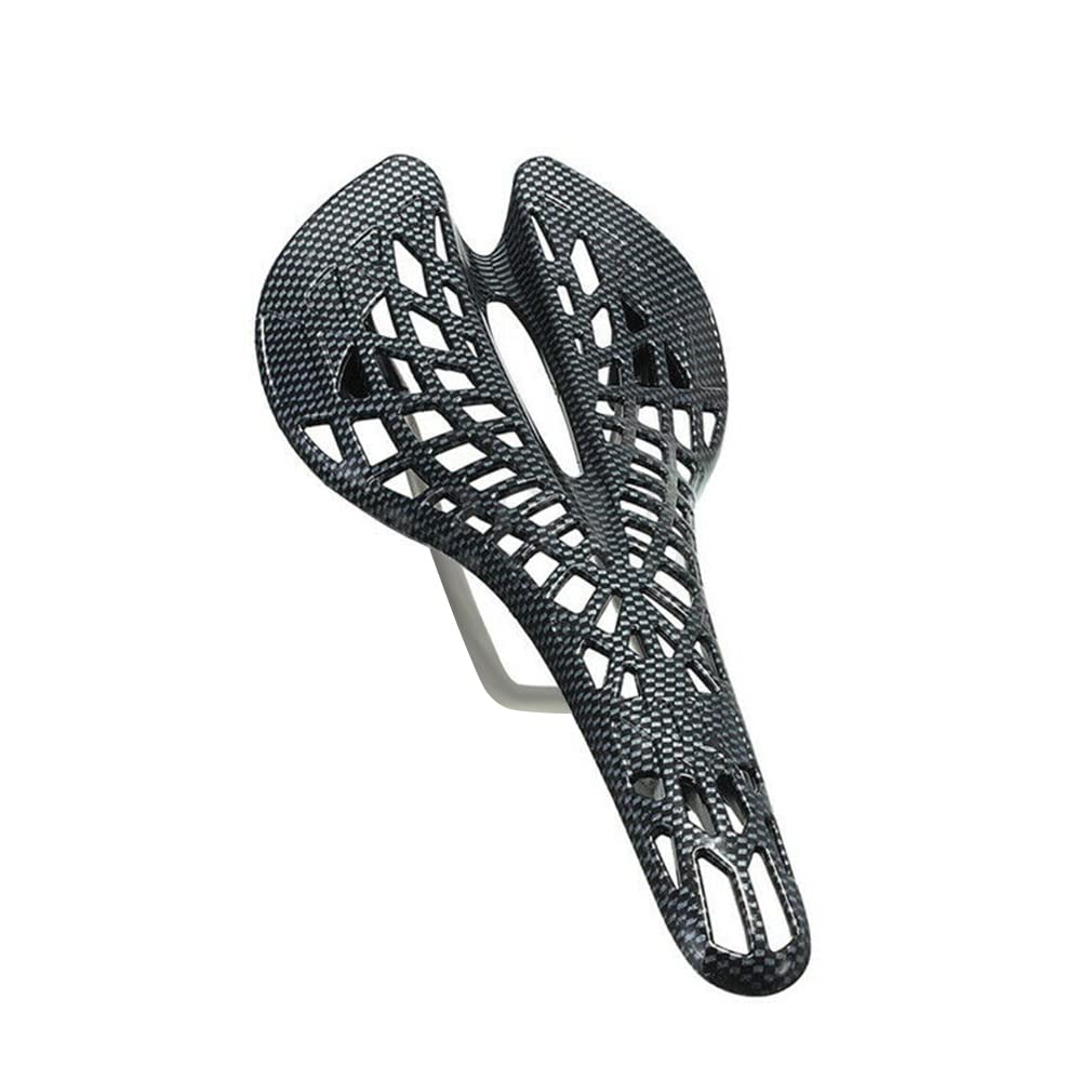 Pleine Fibre de Carbone + Cuir Fiber Route VTT Selle Coussin de siège