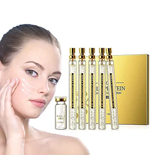 Dragon Honor InstaLift Protein Thread Lifting Set, Soluble Protein Thread and Nano Gold Essence Combination, Absorbable Collagen Thread for Face Lift, Reverse Collagen Serum for Face 10 Piece Set