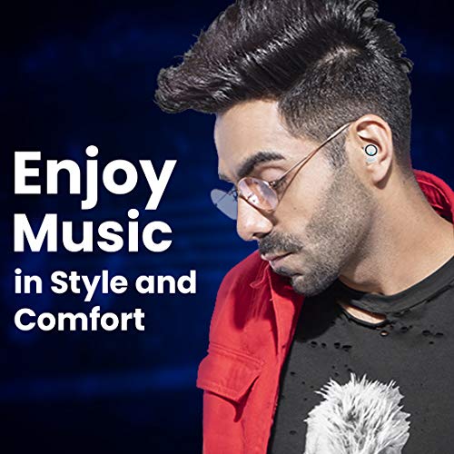 Image of PTron Bassbuds in-Ear True Wireless Bluetooth 5.0 Headphones with Hi-Fi Deep Bass, 20Hrs Playtime with Case, Ergonomic Sweatproof Earbuds, Noise Isolation, Voice Assistance & Built-in Mic - (White)