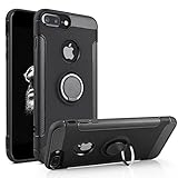 Besiva Phone Case Compatible iPhone 8 Plus, iPhone 7 Plus, Case with 360 Degree Swivel Ring Kickstand Anti Scratch Durable Soft Protective Case Compatible iPhone 7 Plus, iPhone 8 Plus