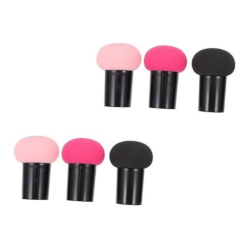 6pcs maquillaje mezcla esponja polvo soplo cara maquillaje aplicadores seco húmedo polvo Puff Set