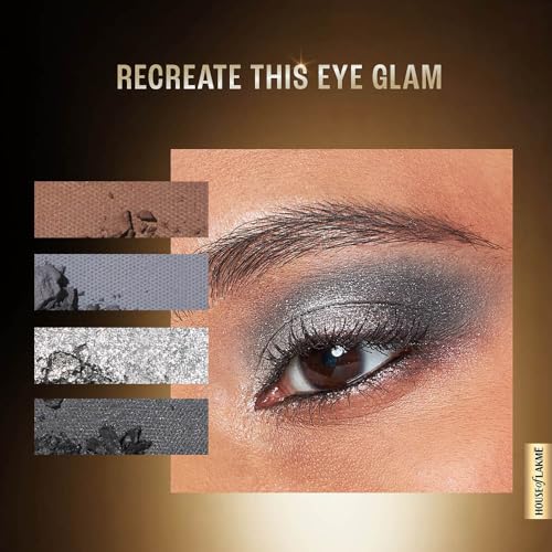 Image of LAKME 9 in 1 Eyeshadow Palette, Shimmer & Smoke, 11.7g, for Glamorous Eye Makeup, with Blendable & Buildable Formula, Matte Shimmer and Metallic Finish, for Women