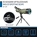 Barska AD11284 Blackhawk 20-60x60 Waterproof Spotting Scope with Tripod & Cases for Birding, Target Shooting, Sports, etc , Green
