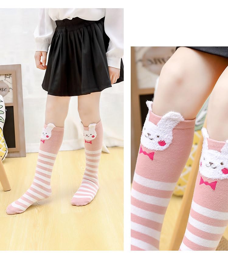 Girls Knee High Socks Long Boot Crazy Fun Cute Tall Animal Socks3