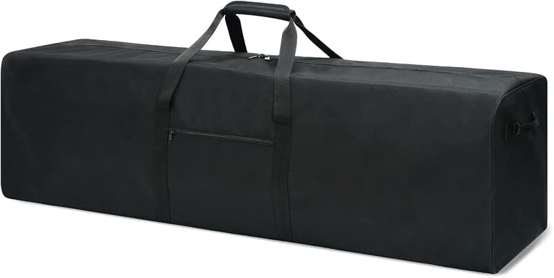 Urbanstand 52 inch Foldable Duffel Lock Zipper Travel Camp, Black | 600D Water-Resistant Ripstop Polyester, Foldable Design, Padded Handle, Holds Tent, Tripod, Fishing Rod & Sports Equipment